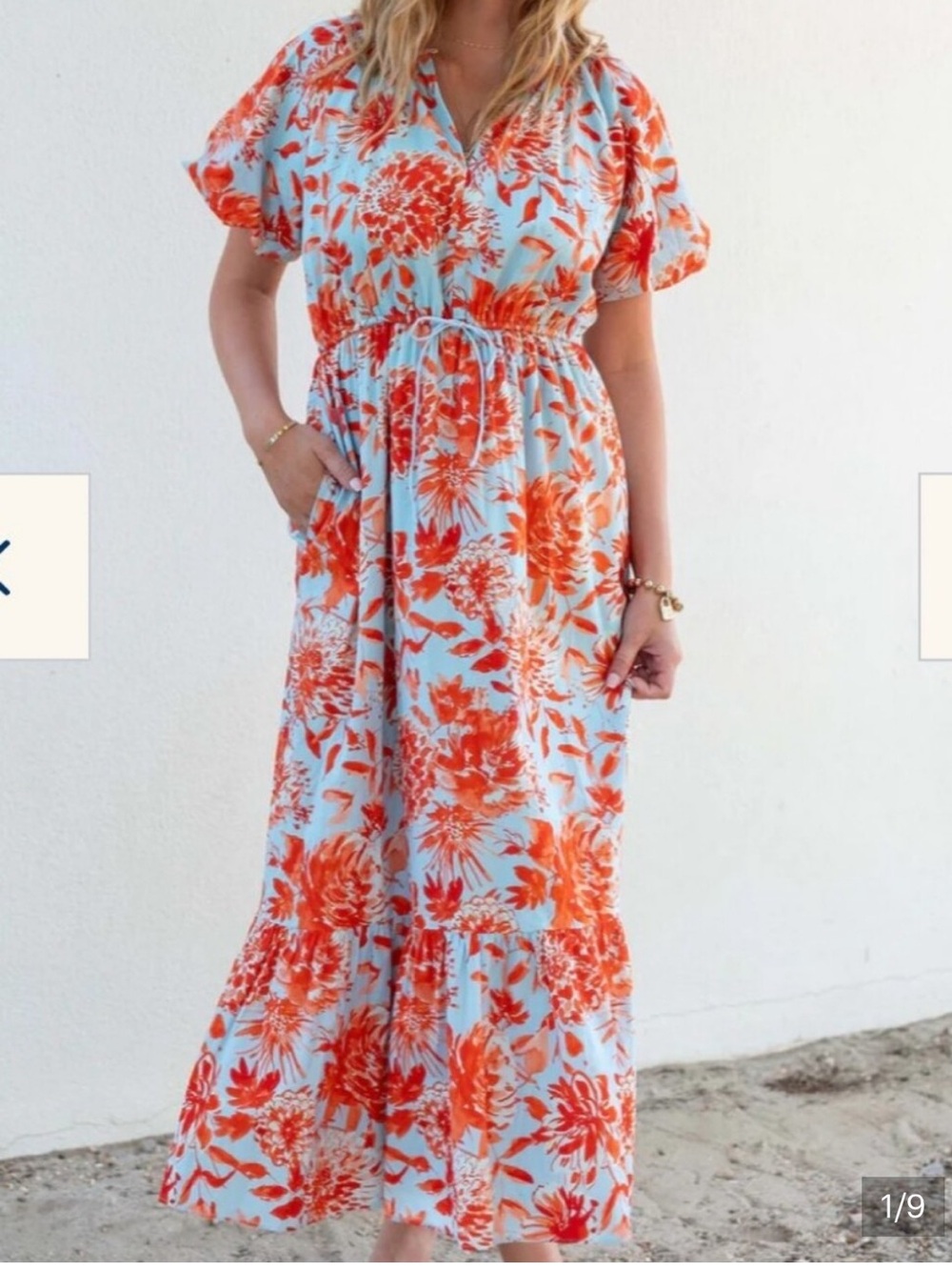 Voyager by MERSEA Hedy floral maxi dress size XL